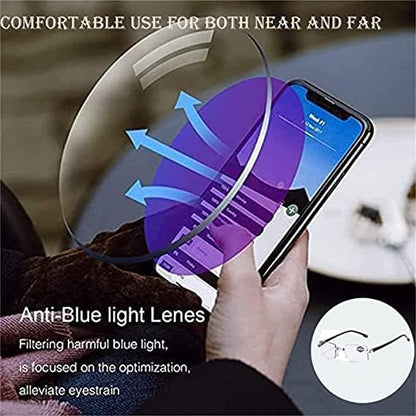 Pack de gafas antirayos azules multifocales +2.0 mas funda de cuero - additional image 2