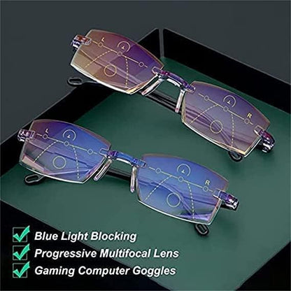 Pack de gafas antirayos azules multifocales +2.0 mas funda de cuero - additional image 3