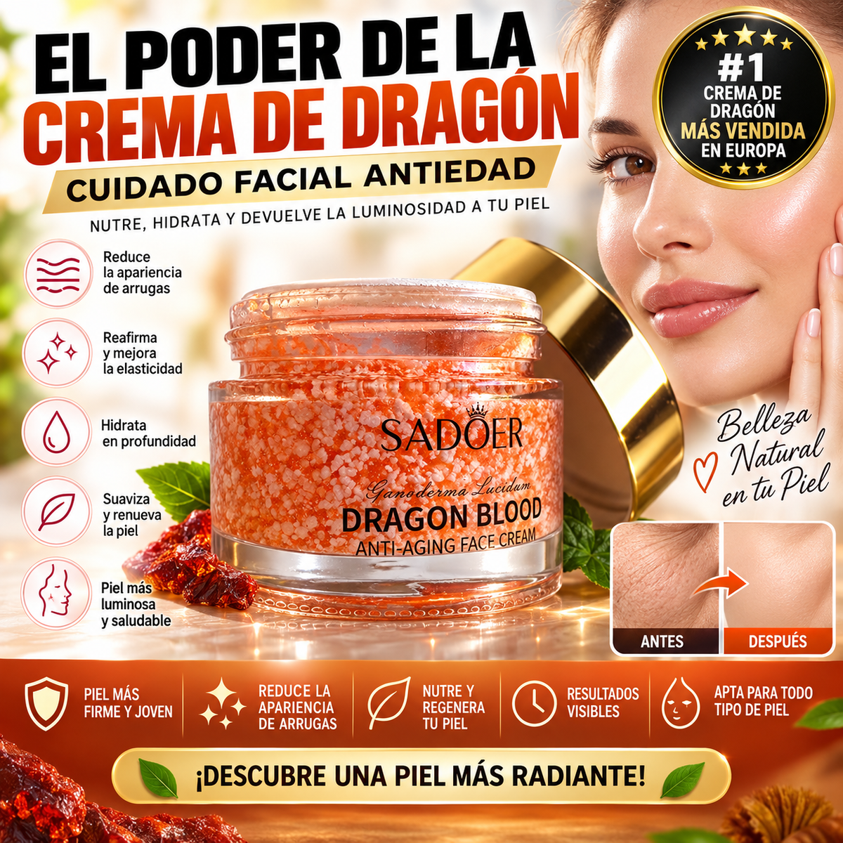 Crema de Dragón Dragon Blood — Cuidado Facial Antiedad