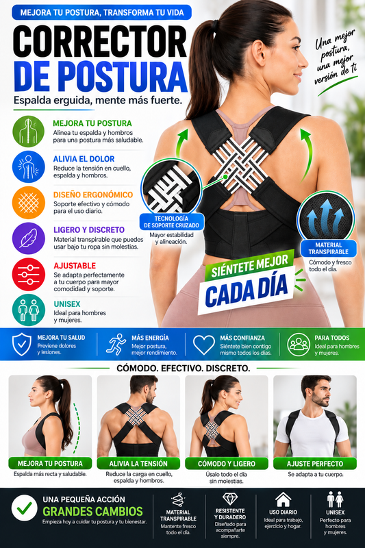 Faja Correctora de Postura Premium | Soporte para Espalda y Hombros