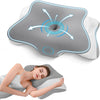 Almohada cervical viscoelástica diseño mariposa GRIS